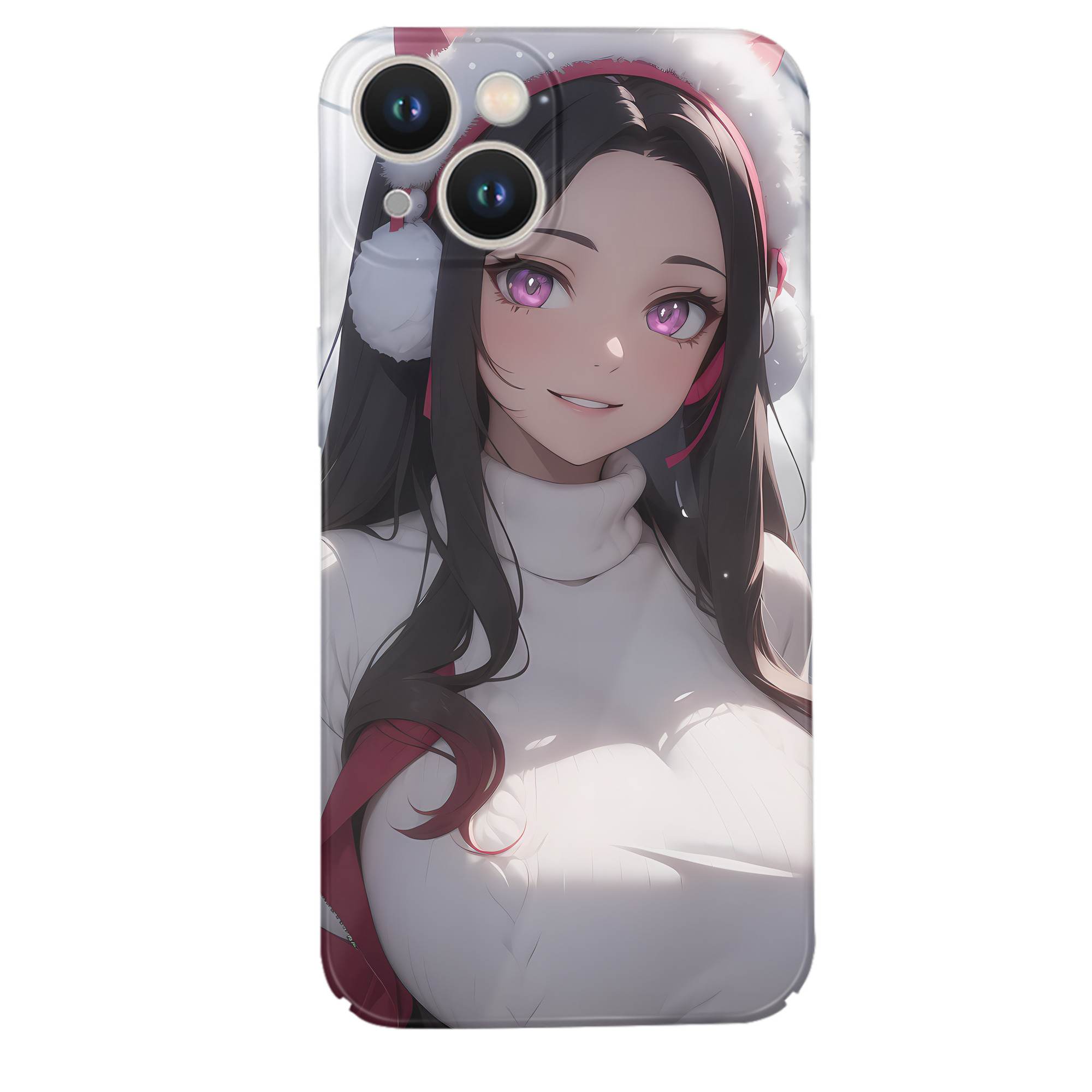 （画像用） 鬼滅の刃（きめつのやいば）竈門 禰󠄀豆子／かまど ねずこ Kamado Nezuko 【iPhone 14シリーズ対応】ハードケース